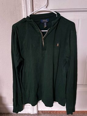 Polo by Ralph Lauren Dark Green Quarter- Zip Sweater